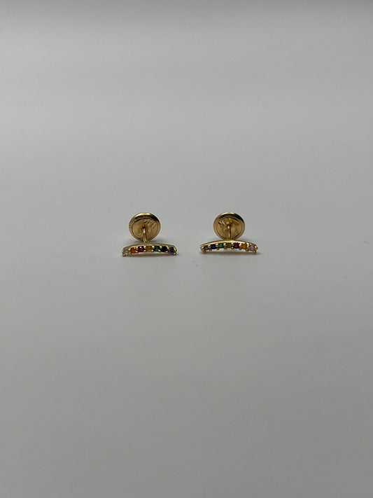 Topos Linea Multicolor Oro amarillo 18k 0,74 Gr / 9,6 mm