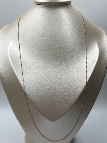Cadena Militar Oro rosa 18k +3 / 2,32 Gr / 1,20 mm / 60 Cm