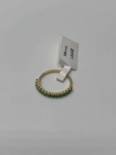 Anillo churumbela esmeralda Oro amarillo 18k / 1.61GR / 7 1/4 (JOYA)