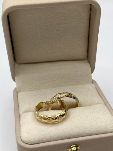 Candonga Mateada Oro amarillo 18k 2,87 Gr / 2 Cm