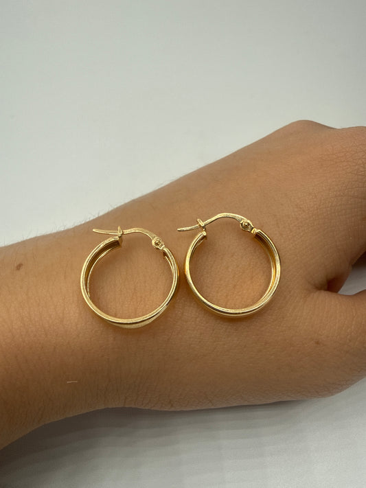 Candonga Lisa Oro amarillo 18k 2,19 Gr / 3,80 Cm