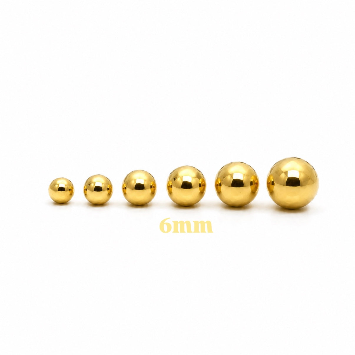 Bola Lisa 6mm / Oro Amarillo