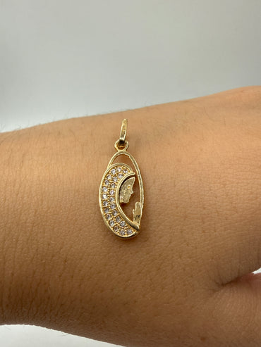 Dije Virgen Maria Oro amarillo 18k 1,27 Gr / 8 mm / 1,8 Cm