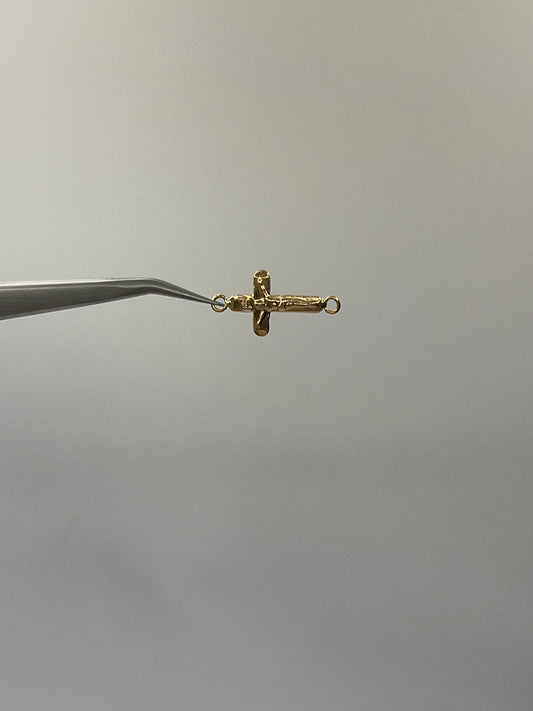 Herraje Cruz Cristo Oro amarillo 18k 0,40 Gr / 1,5 Cm