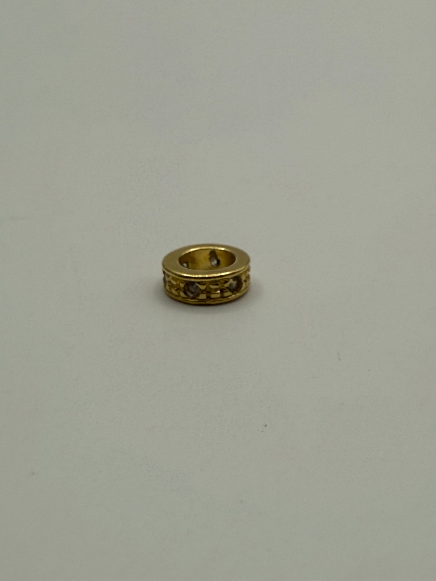 Herraje Separador Circon Blanco Oro amarillo 18k 0,57 Gr / 0,7 Cm