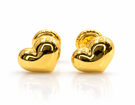 Topos Corazon Lisos Oro amarillo 18k 0,68 Gr / 8 mm