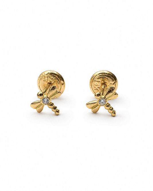Topos Libelula Oro amarillo 18k 0,66 Gr / 6,30 mm