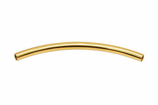 Herraje Tubo Liso Oro amarillo 18k 0,28 Gr / 3,4 Cm