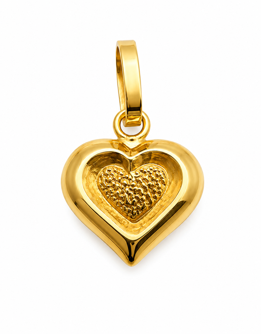 Dije Corazon Oro amarillo 18k 0,46 Gr / 9,5 mm / 0,95 Cm