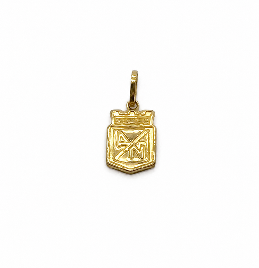 Dije Atletico Nacional Oro amarillo 18k 0,50 Gr / 9 mm / 1,5 Cm
