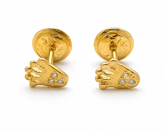 Topos RX Circon Blanco Oro amarillo 18k +2 / 0,65Gr / 5 mm