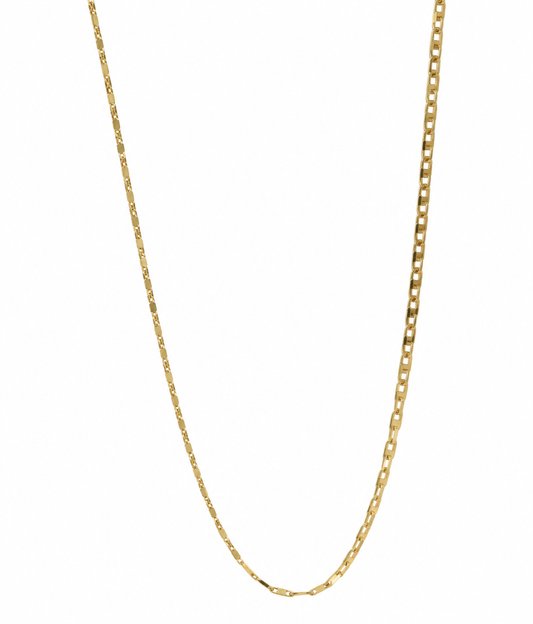 Cadena It Plana Tres oros 18k +3 / 1,38 Gr / 1,30 mm / 45 Cm