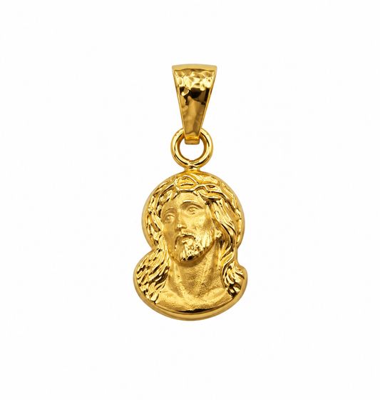 Dije Rostro Cristo Oro amarillo 18k 0,35 Gr / 7 mm / 1,1 Cm