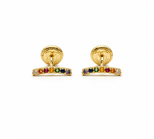 Topos Linea Multicolor Oro amarillo 18k 0,74 Gr / 9,6 mm
