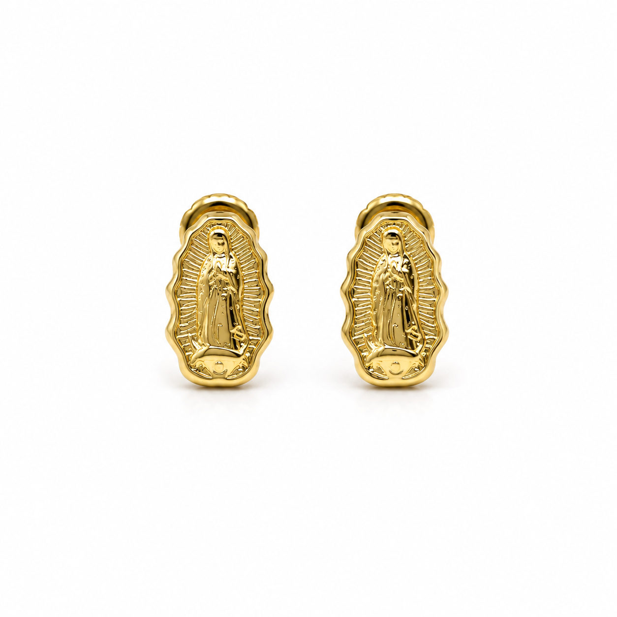 Topos Virgen Guadalupe Oro amarillo 18k 0,89 Gr / 10 mm