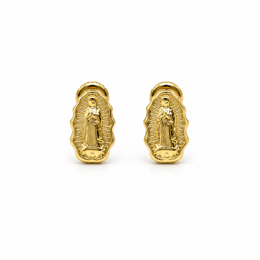 Topos Virgen Guadalupe Oro amarillo 18k 0,89 Gr / 10 mm