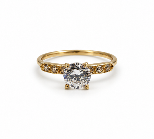 Anillo Compromiso Oro amarillo 18k / Talla 5 1/2 / 1,74 Gr / 6,40 mm