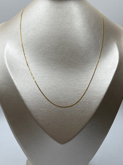 Cadena It china Oro amarillo 18k +3 / 1,85 Gr / 1,02 mm / 60 Cm