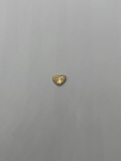 Herraje Corazon Diamantado Oro amarillo 18k 0,24 Gr / 1 Cm