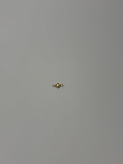 Herraje trebol diamantado Oro amarillo 18k 0,24 Gr / 0,6 Cm