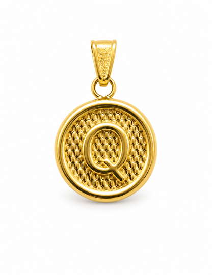 Dije Letra Q Oro amarillo 18k 0,50 Gr / 10 mm / 1 Cm