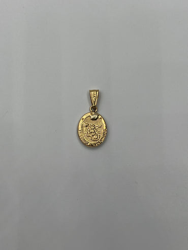 Dije Arcangel San Miguel Oro amarillo 18k 0,66 Gr / 10 mm / 1,5 Cm