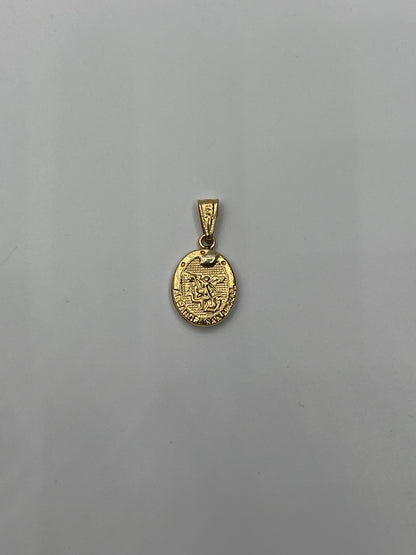 Dije Arcangel San Miguel Oro amarillo 18k 0,66 Gr / 10 mm / 1,5 Cm