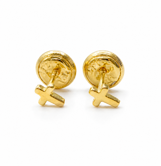 Topos Cruz Lisa Oro amarillo 18k 0,57 Gr / 3 mm