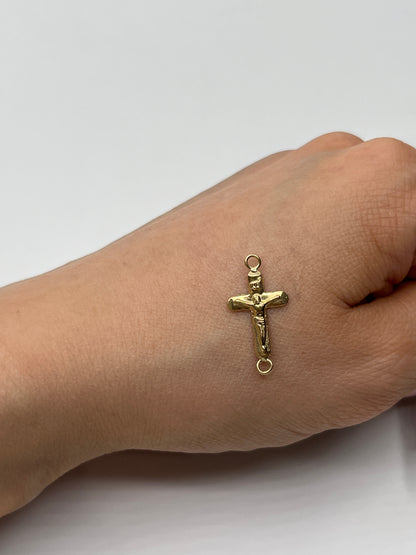 Herraje Cruz Cristo Oro amarillo 18k 0,40 Gr / 1,5 Cm