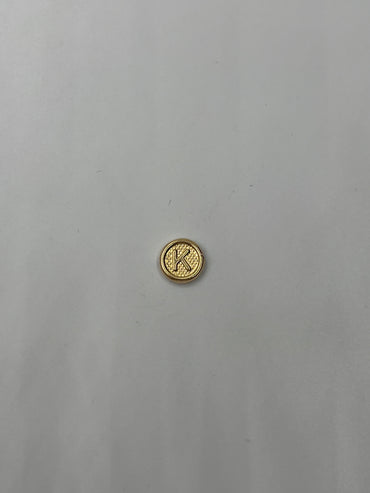 Herraje Letra K Oro amarillo 18k 0,38 Gr / 1 Cm