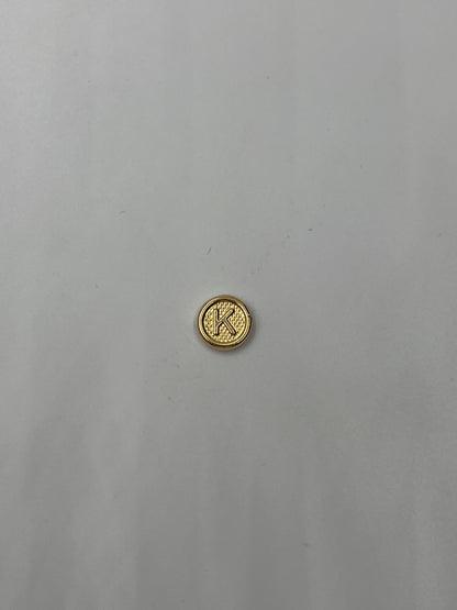 Herraje Letra K Oro amarillo 18k 0,38 Gr / 1 Cm