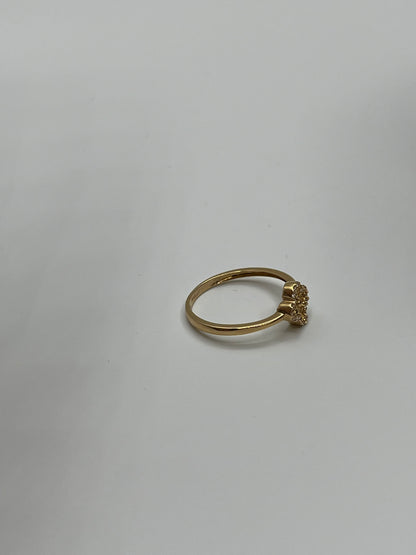 Anillo trebol Oro amarillo 18k / Talla 8 / 1,62 Gr / 8,45 mm