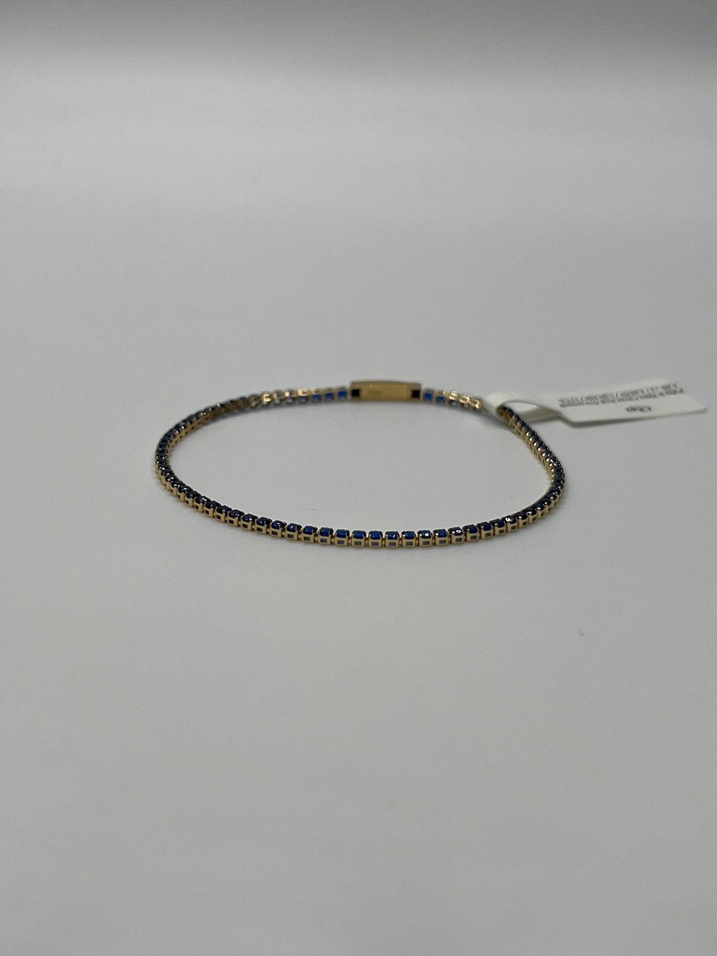 Pulso It Tenis Circon Azul Oro amarillo 18k +3 / 2,05 Gr / 1,90 mm / 17 Cm