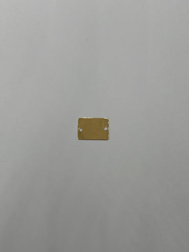 Herraje Placa cuadrada Oro amarillo 18k 0,33 Gr / 1,3 Cm