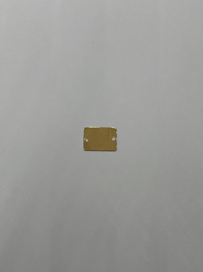 Herraje Placa cuadrada Oro amarillo 18k 0,33 Gr / 1,3 Cm