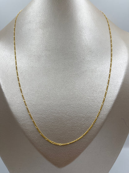 Cadena It Figaro Oro amarillo 18k +3 / 1,08 Gr / 1,25 mm / 50 Cm