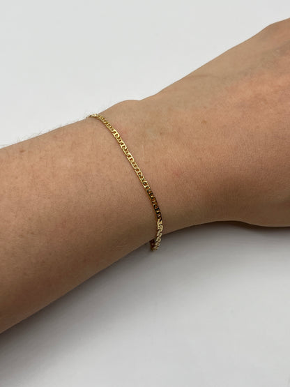 Pulso It Plana Oro amarillo 18k +2 / 2,48 Gr / 2 mm / 18 Cm