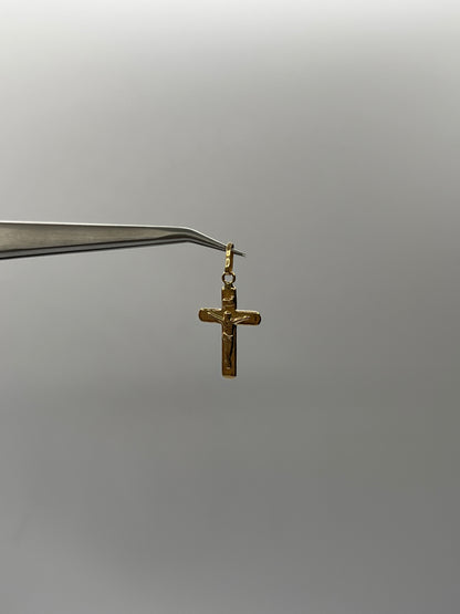 Dije Cruz Cristo Oro amarillo 18k 0,61 Gr / 14 mm / 2,4 Cm