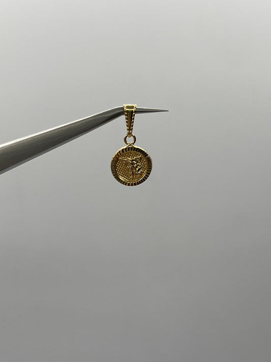 Dije Arcangel San Miguel Oro amarillo 18k 0,78 Gr / 11,50 mm / 1,5 Cm