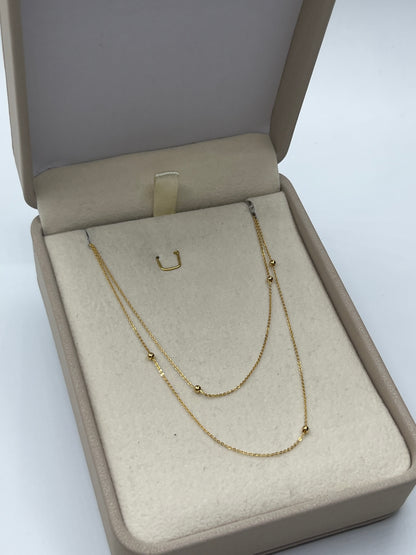 Cadena It Bola Lisa Oro amarillo 18k +3 / 1,33 Gr / 2 mm / 50 Cm