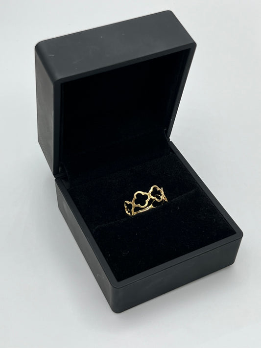 Anillo trebol Oro amarillo 18k / Talla 5 3/4 / 1,04 Gr / 7,15 mm