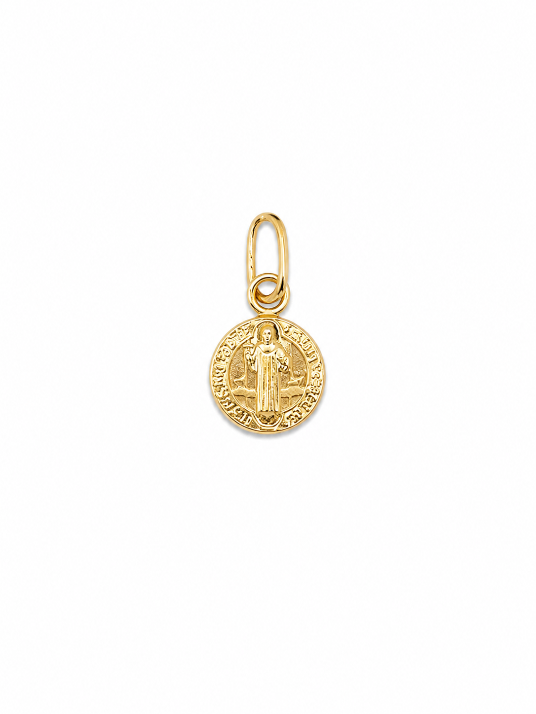 Dije San Benito Oro amarillo 18k 0,37 Gr / 8,2 mm / 0,8 Cm