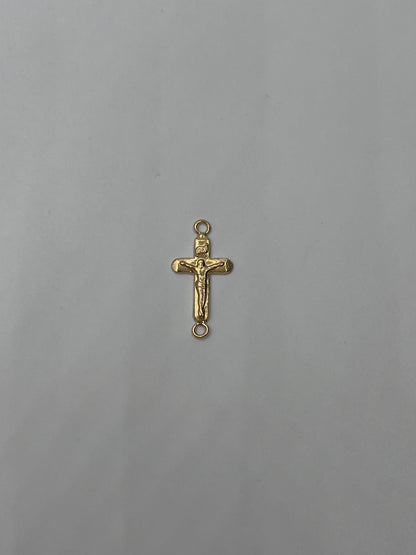 Herraje Cruz Cristo Oro amarillo 18k 0,40 Gr / 1,5 Cm