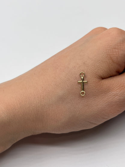 Herraje Cruz Lisa Oro amarillo 18k 0,17 Gr / 0,9 Cm