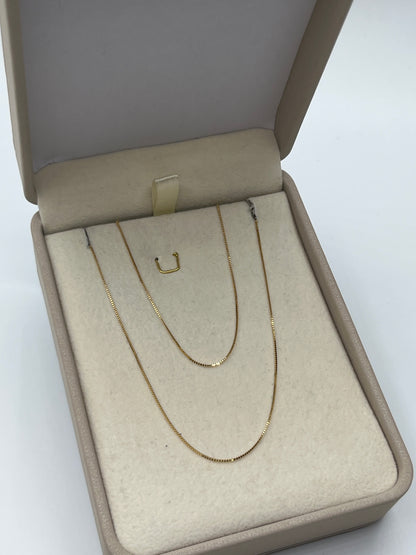 Cadena It Veneciana Oro amarillo 18k +3 / 1,58 Gr / 1 mm / 45 Cm