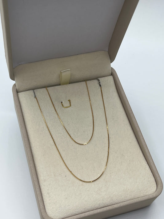Cadena It Veneciana Oro amarillo 18k +3 / 1,58 Gr / 1 mm / 45 Cm