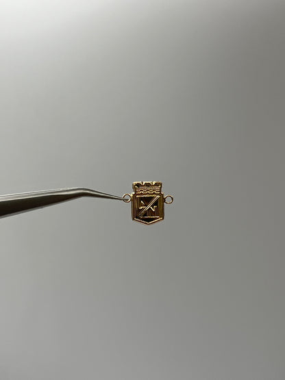 Herraje Atletico Nacional Oro amarillo 18k 0,55 Gr / 1,3 Cm