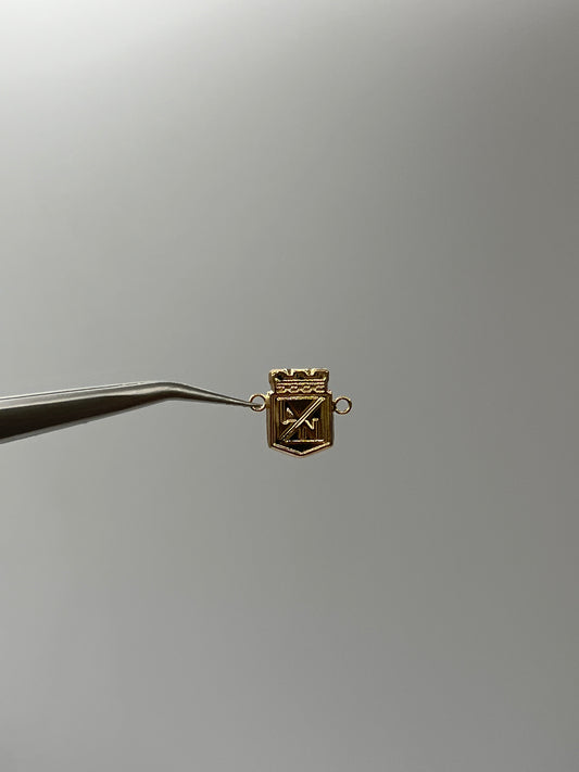 Herraje Atletico Nacional Oro amarillo 18k 0,55 Gr / 1,3 Cm