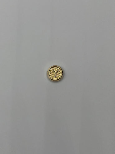 Herraje Letra Y Oro amarillo 18k 0,39 Gr / 1 Cm