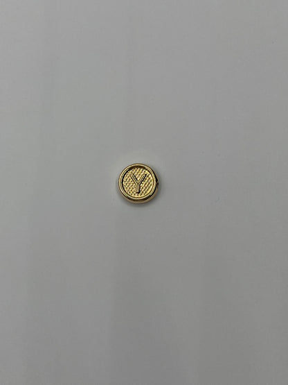 Herraje Letra Y Oro amarillo 18k 0,39 Gr / 1 Cm